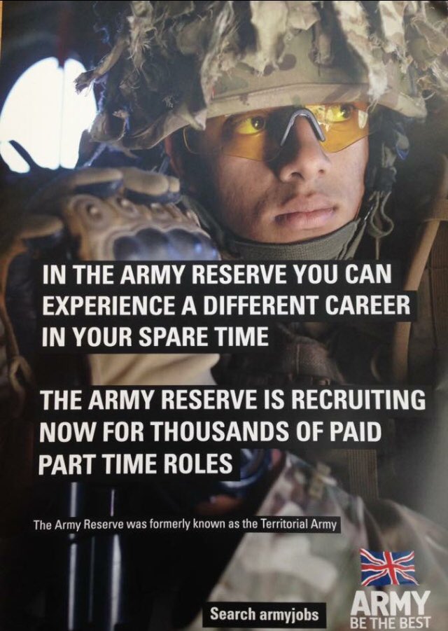 457Bty's tweet photo. Do you have what it takes to become a Royal Artillery Army Reservist? Come down to 457 Bty RA , @106RegimentRA in Southampton, every Tuesday evening from 2000 , and have a chat with one of our Recruiters 💂🏼♀️#armyrecruits @BritishArmy #ArmyReserves https://t.co/zwpoGtak9A