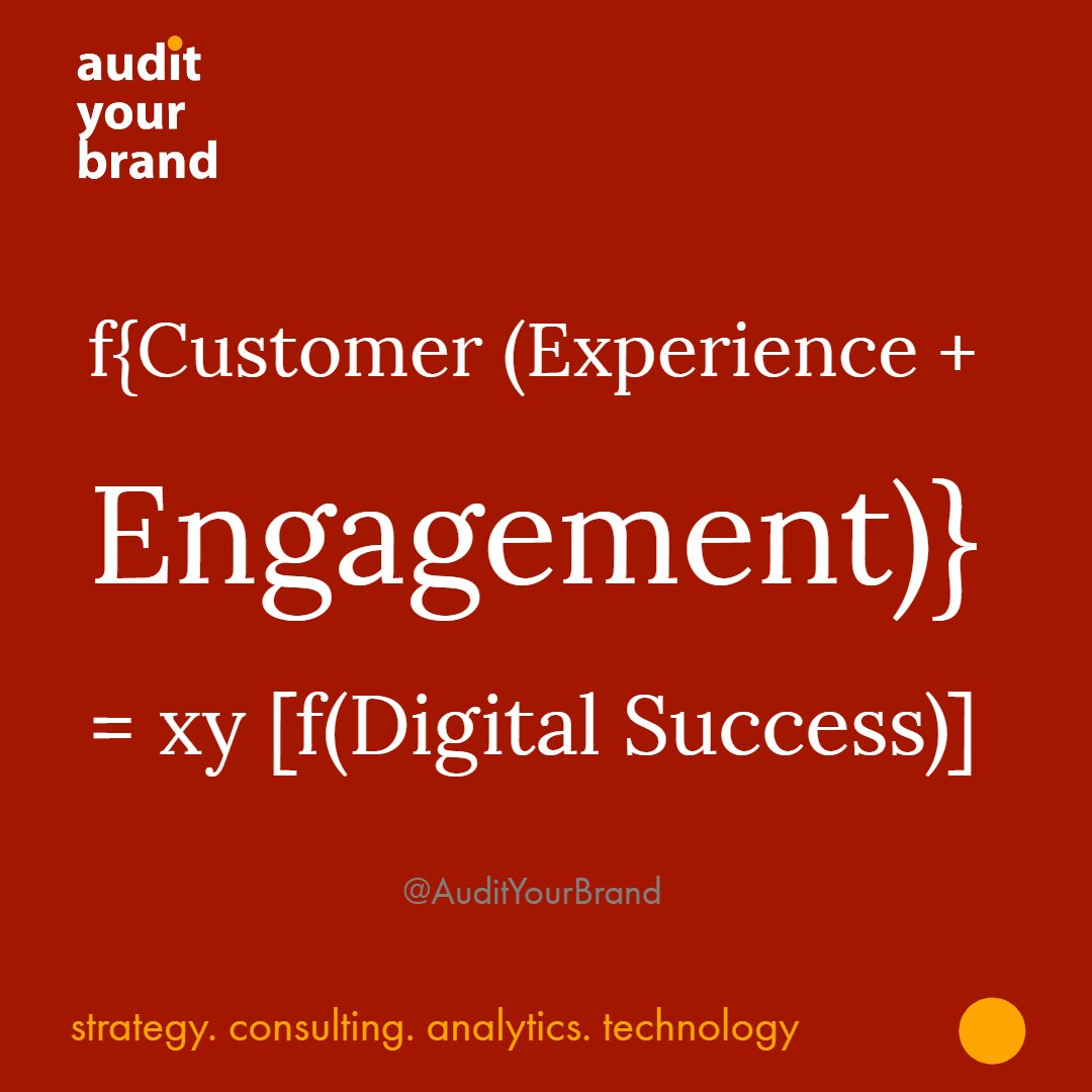 AuditYourBrand's tweet photo. Digital Strategy revolves around #CustomerEngagement #CustomerExperience 
What is your key to #DigitalSuccess ?

Let's Do Digital Together! 

#DigitalStrategy #DigitalConsulting #DigitalMaturity #DigitalJourney #CustomerExperience #CustomerEngagement #DigitalAnalytics https://t.co/6OhGfOystv