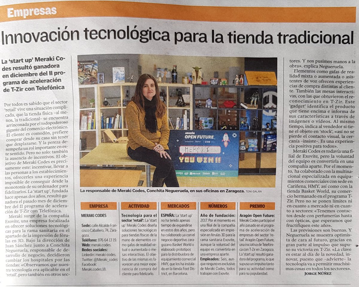 .<a href="/Conchita_nd/">Conchitand</a> de <a href="/Meraki_codes/">meraki_codes</a> #startup para la #innovación #tecnológica en el sector #retail #madeinZGZ que ya trabaja por ejemplo con <a href="/basketworldst/">Basket World Store</a>, en #Heraldo 🗞️#comercio #transformacióndigital