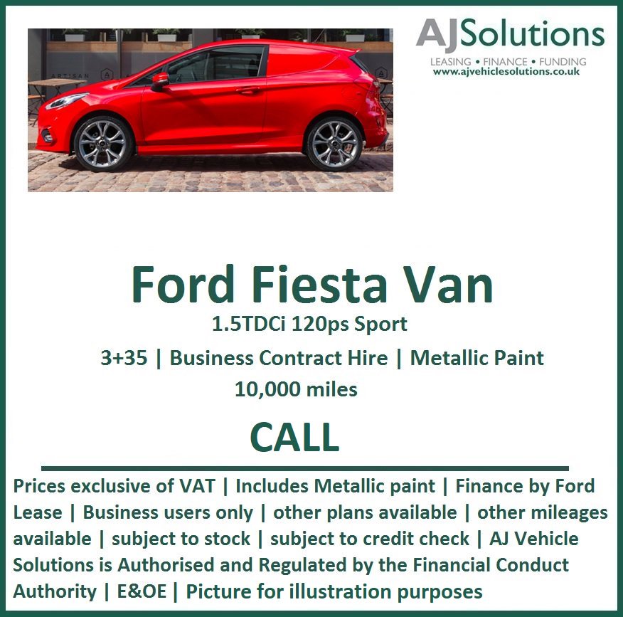 ford fiesta van lease deals
