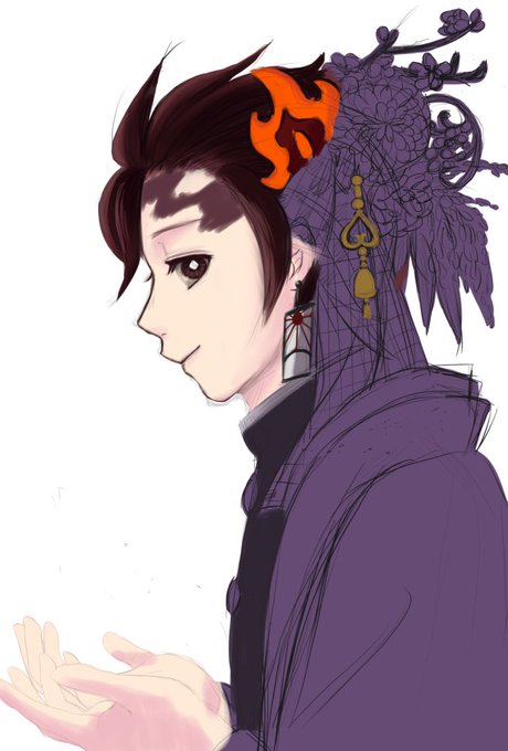 まちこさんがTwitterに投稿した竈門炭治郎(鬼滅の刃)のイラスト。