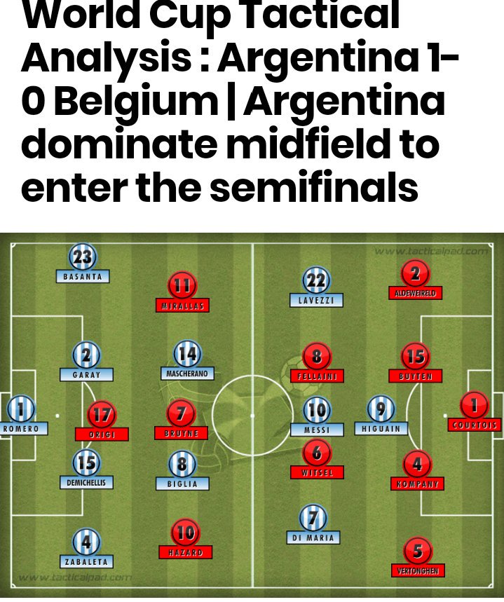 17. If you remember the way  played in 2014 Wc, it wasn't like they used to play traditionally. More of a pragmatic approach in a 4231 set up, relying on defensive solidarity and Messi dropping in to midfield like he did under Valverde in 2017-18