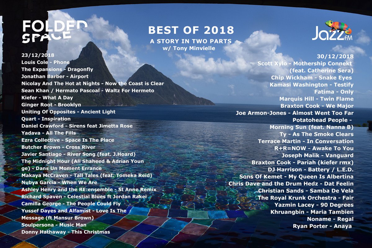 Finally managed to upload the #Foldedspace Best of 2018 shows. 45 artists in the zone and have released material this year. The background sums up my fave memories for 2018 🇱🇨.  2019s mantra - 'telling our own story'
Pts 1+2 🎧  bit.ly/2H03Ace   bit.ly/2Fc6vwO