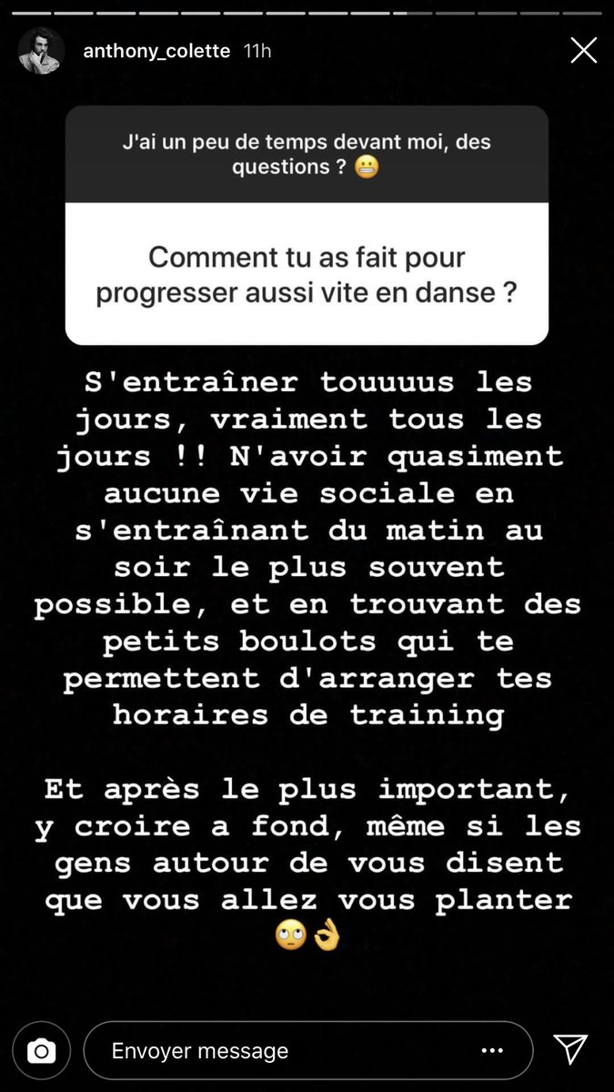 ActuAnthoris's tweet photo. #STORY 💛
Pour ceux qui sont passionnés de danse, voici quelques conseils d’Anthony 🙈
@Anthonycolette_ https://t.co/KnCarAXo8S