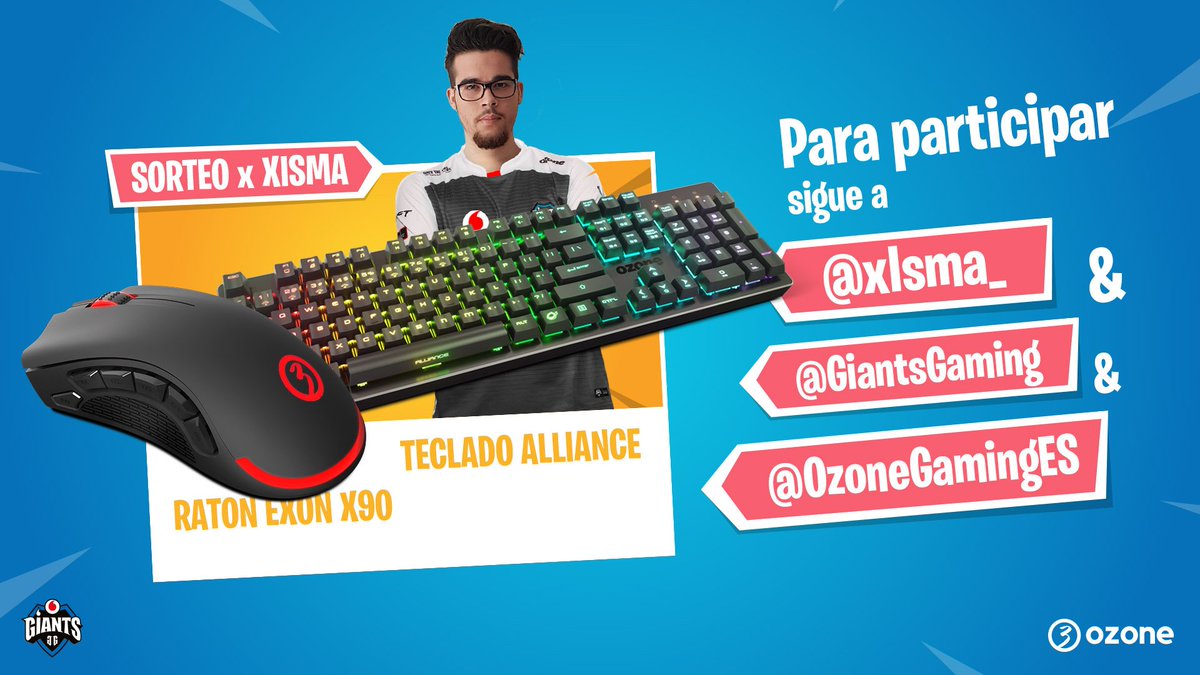 xIsma_'s tweet photo. 🎁SORTEO🎁

Hoy día de Reyes, voy a hacer un sorteo de un RATON EXON X90 y un TECLADO ALLIANCE. Si buscáis unos buenos periféricos hoy es vuestro día. Finaliza el 13.

Para participar tenéis que dar RT a este tweet y seguir a @GiantsGaming @OzoneGamingEs @xIsma_ 
#VodafoneGiants https://t.co/ftq89eKDTy