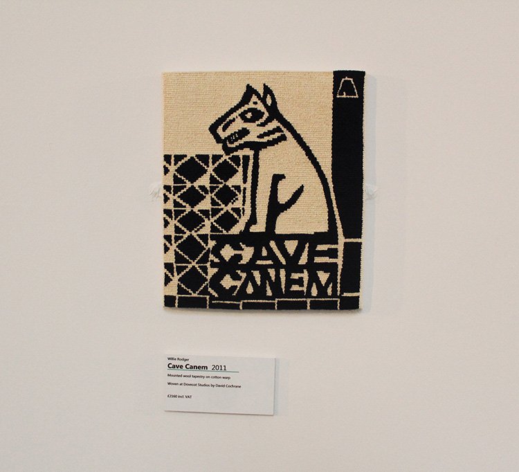 DovecotStudios's tweet photo. Dovecot has created a display in memory of Willie Rodger.

Willie worked with Dovecot weavers on a number of projects over the years &amp; is fondly remembered.

Witness the wonderful work on our Viewing Balcony, open Mon - Fri 12:00 – 15:00 &amp; Saturdays 10:30 – 17:30. https://t.co/aKjyFEoC49