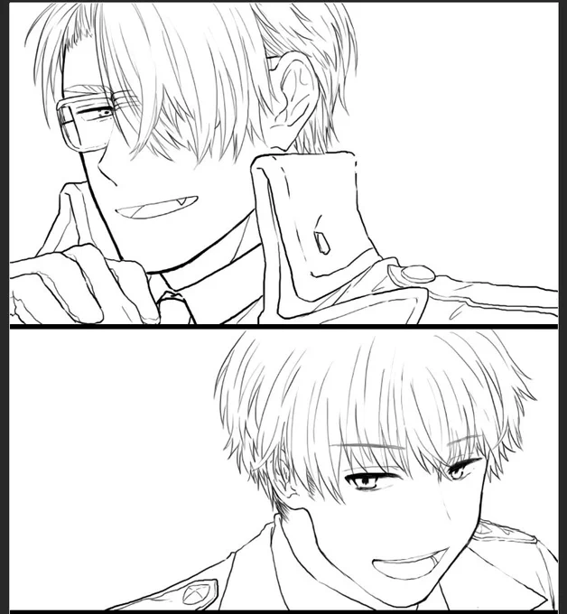 たった一コマなのに久しぶりに目のある人物描くのでめちゃくちゃ手が震えるんじゃ…
でもここからの展開がすこなのでかんばるます 