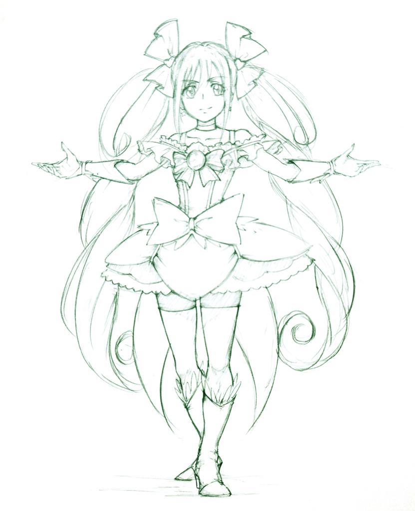 Ai 療養中 白いプリキュアといえば 私の出番よ プリキュア版深夜の真剣お絵描き60分一本勝負