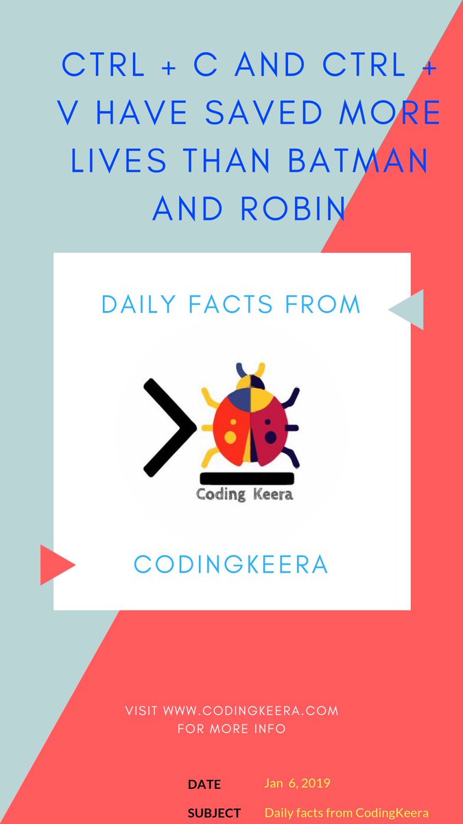 CodingKeera's tweet photo. #code #lovecoding #android #ios #learninhindi #codefacts #coding #codingkeera #coder #java #javascript #tutorials https://t.co/4mUlKK82p0