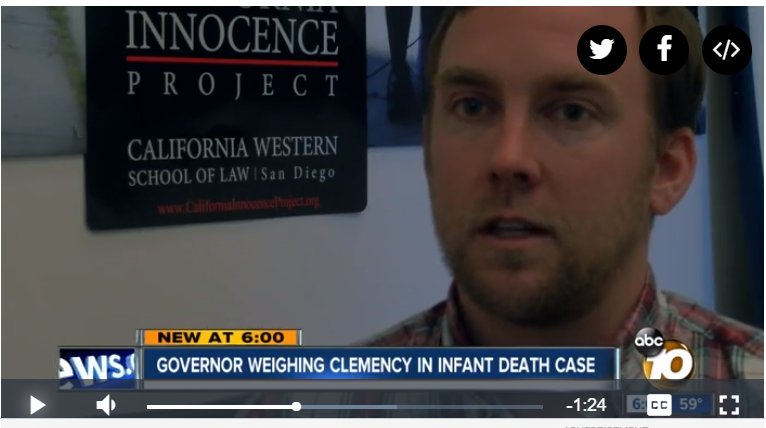 One of the finest attorneys out there, <a href="/MSemanchik/">Mike Semanchik</a> is interviewed by ABC10's Michael Chen regarding <a href="/CA_Innocence/">CA Innocence Project</a> client Suzanne Johnson, an SBS #WrongfulConviction for which we are still seeking clemency from <a href="/JerryBrownGov/">Jerry Brown</a>
*
*
* <a href="/GovPressOffice/">Governor Newsom Press Office</a> #XONR8
bit.ly/2F8UE2C