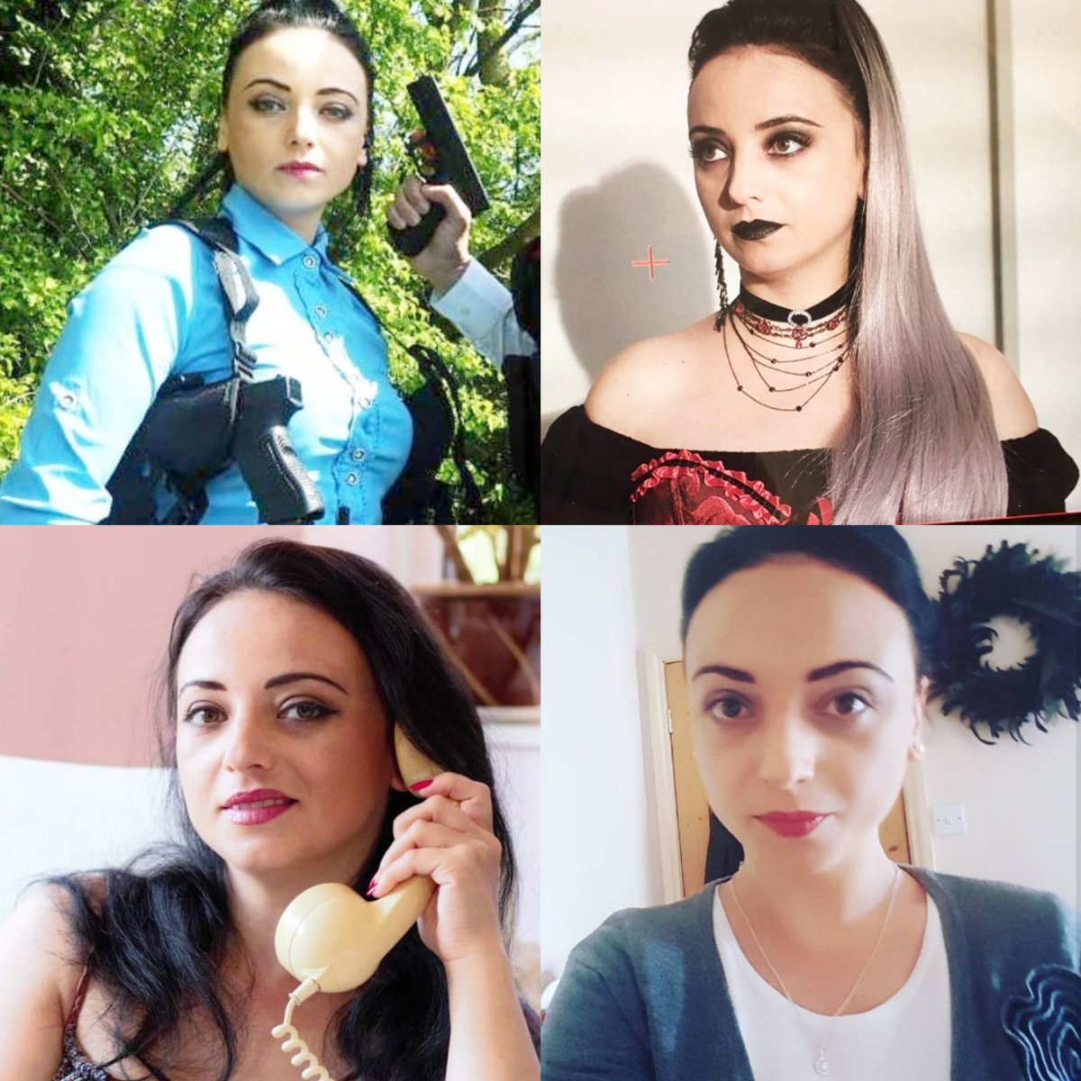 Carmen_Silva2's tweet photo. Had a busy 2018 and these were my most special characters! Agent Alexis Gwynn in Case Files; Rowena in Blood Spirit; Adina in When Nothing Else Matters and Lucy Jones in The Chair to Everywhere.
#actress #actor #acting #character #detectiverole #gothcharacter #featurefilm #movie https://t.co/ojLxcbWBEN