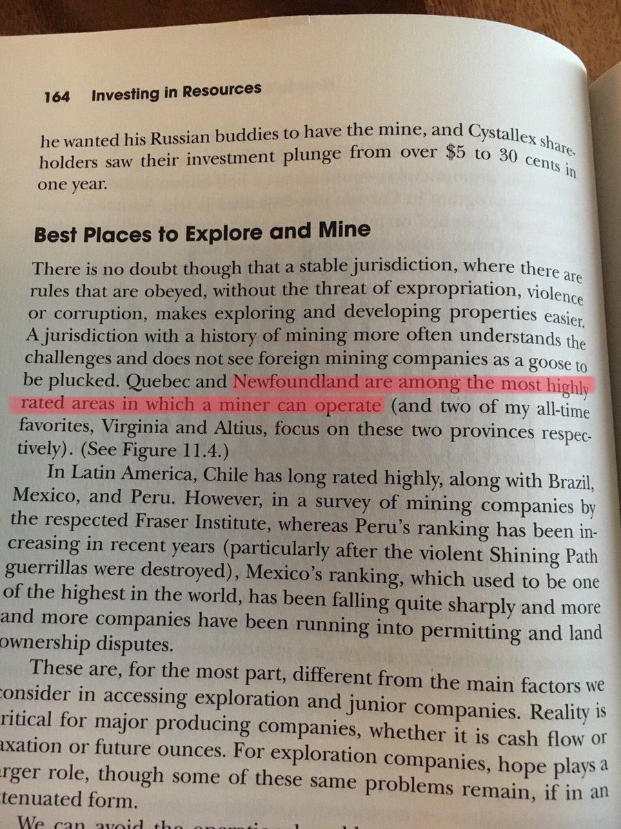 NLandProspector's tweet photo. Came across this while Reading Investing in Resources by Adrian Day! #gold #ironore #nickel #copper #zinc #silver #cobalt #miningfriendly #Newfoundland @MiningNL @NR_GovNL @AltiusMinerals #worldclass https://t.co/9hWrCFJSlh