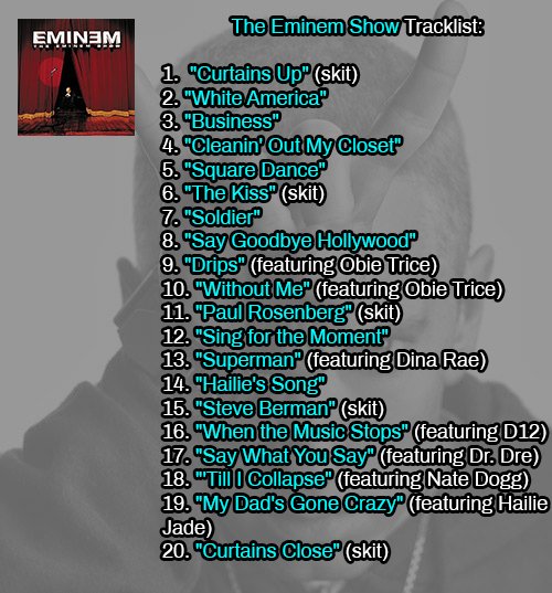 the eminem show all songs the eminem show all songs