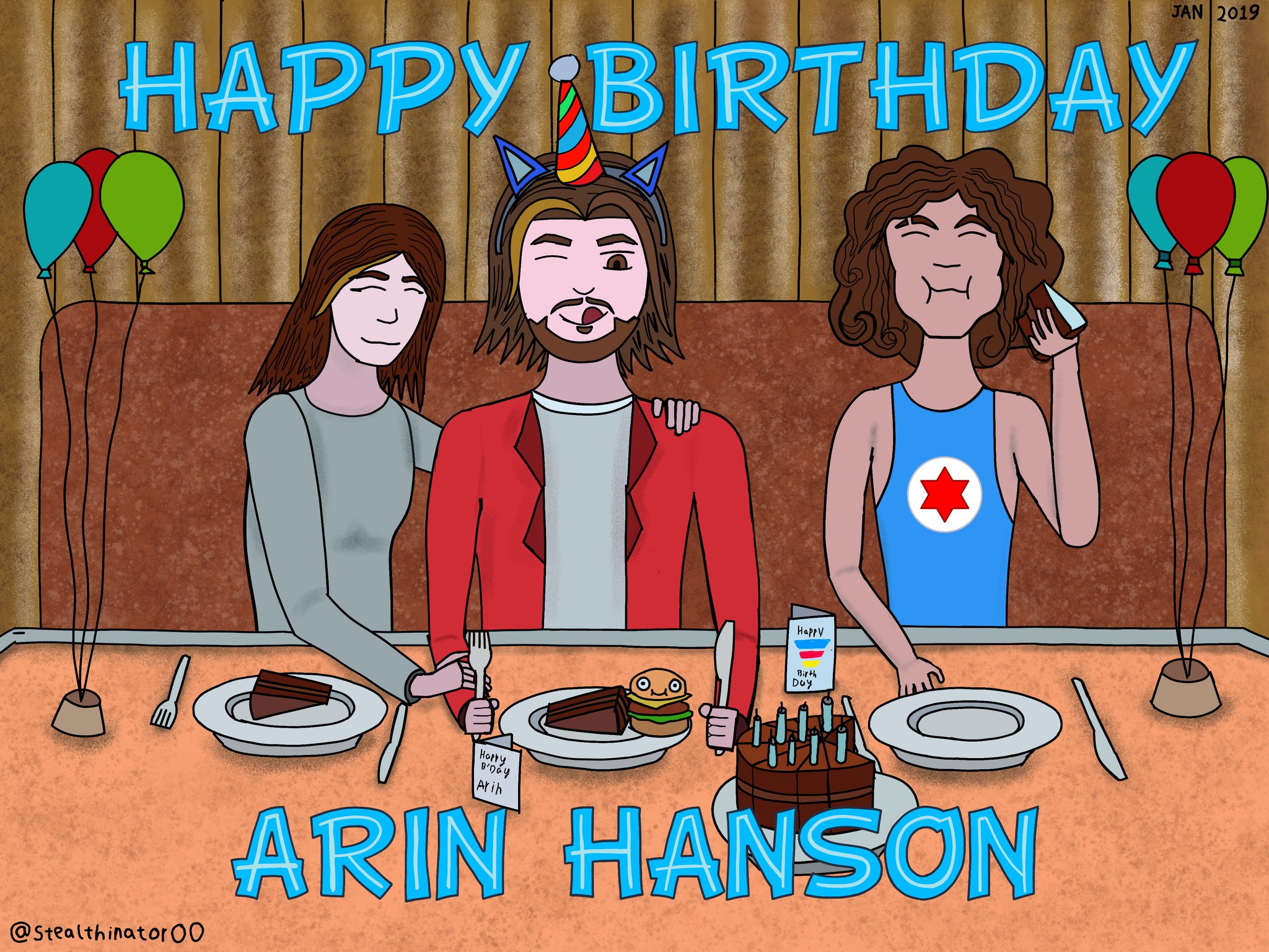   Happy birthday Arin Hanson. Have a fun time at your Birthday party. 