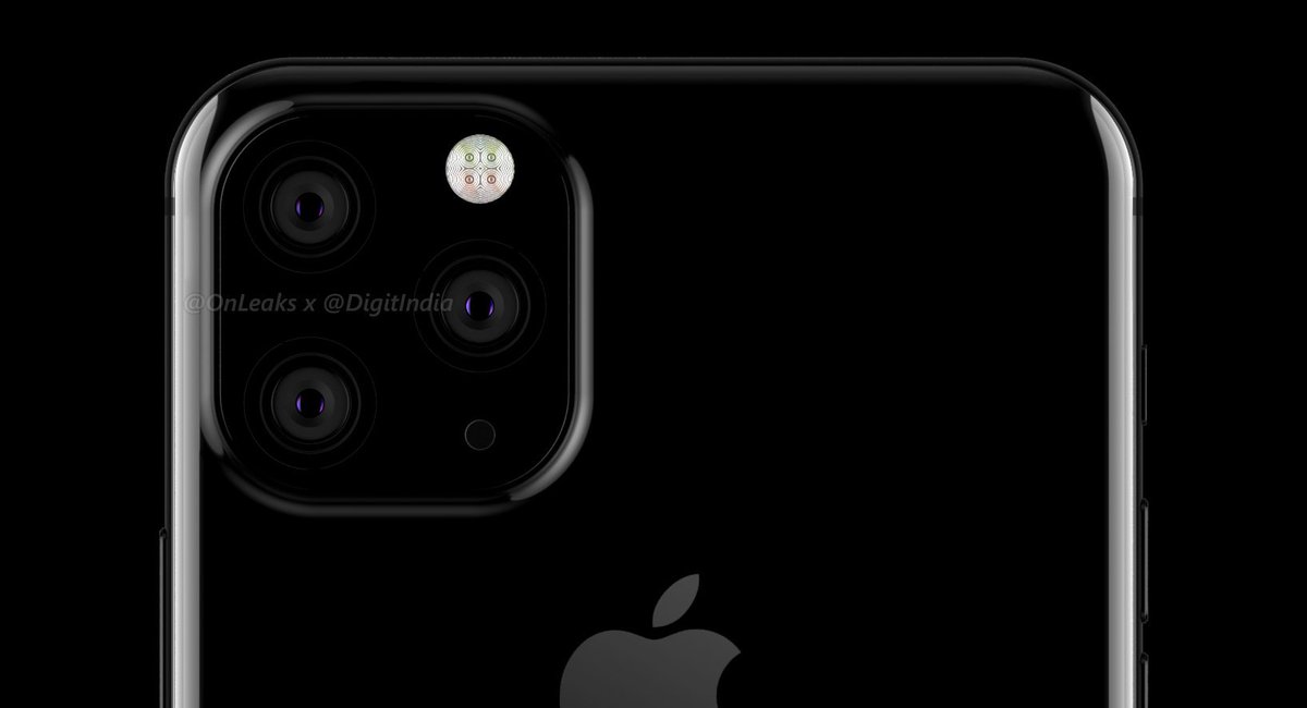 MKBHD's tweet photo. Super early alleged iPhone 11(?) render from @digitindia @onleaks 🤔 https://t.co/GMRDWAIXmU