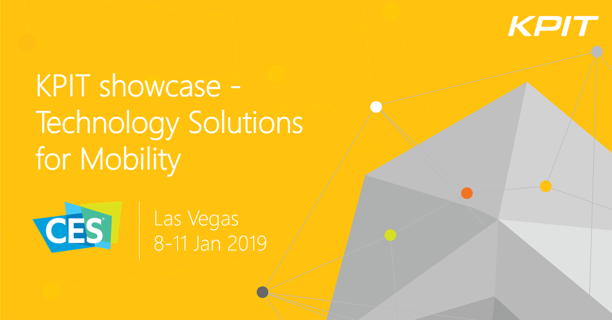KPIT's tweet photo. The countdown has begun! Meet us at #CES2019. #KPITatCES19 #technology #mobility #future https://t.co/fv6JdtqQYr
