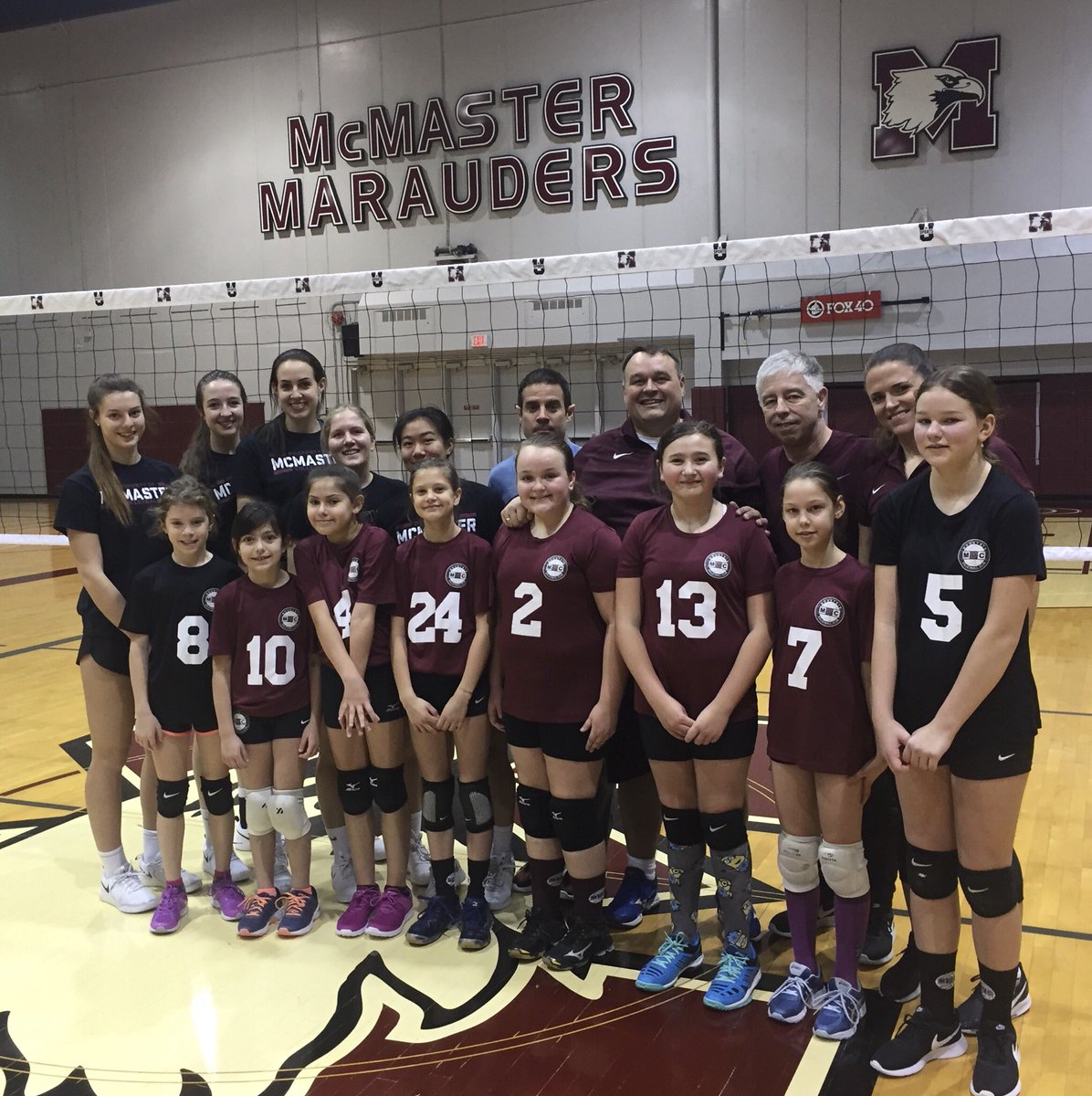 ddrewd25's tweet photo. Great way to end the Christmas breaK.  Back in the Burridge @McMasterSports with @VolleyballMVC 11U Rockies.  Thanks Coach Tim and the Women’s team members for hosting us #climbhigher #gomvc https://t.co/LTe4Ffycfl