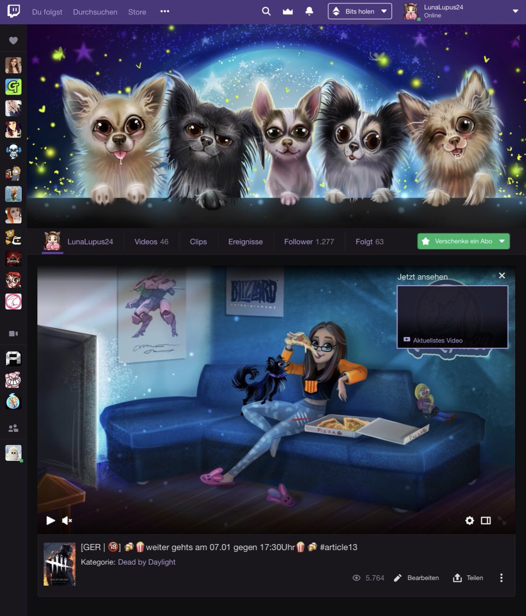 LunaLupus24's tweet photo. Mein Banner ist da. Ich bin so mega stolz. Jetzt sieht meine Seite für mich perfekt aus. ❤️ #twitchbanner #twitchofflinescreen #TwitchDE #twitchaffiliate #lunalupus #lummunity https://t.co/vS6xcyufUn