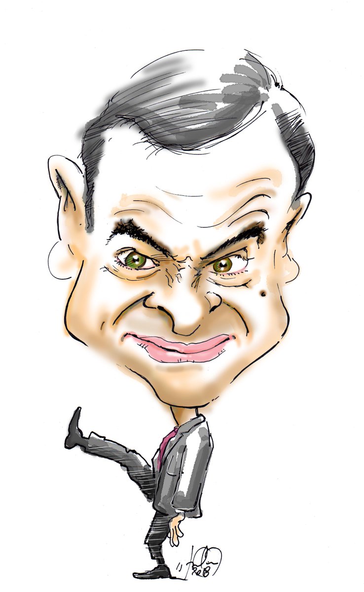 Anhopi's tweet photo. Happy Bean Day 🎂@mrbean #mrbean #mrbeanday #rowanatkinson #legend #happybirthday #comedy #actor #humor #funnyman #art #artist #portrait #myway #szalaicartoon https://t.co/JonCOM0aAi