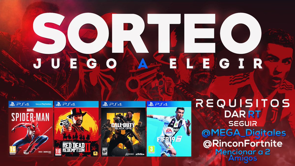 RinconFortnite's tweet photo. ⚠️SORTEAZO DE REYES⚠️

¿Quereis ganar uno de estos juegos? Lo teneis muy facil👇

-Seguir a @MEGA_Digitales y @RinconFortnite ✅

-Dar RT🔁

-Mencionar a 2 amigos🏃‍♂️

🔔Teneis hasta el Sabado 12🔔 https://t.co/pRuNwmjBai