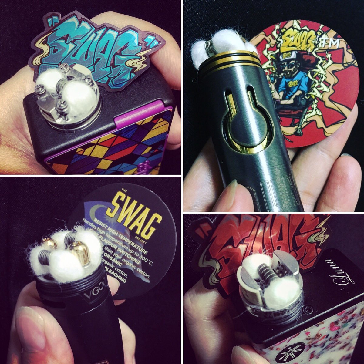 azu_favorite's tweet photo. とりあえずこの子たちを全てSWAGにしました∠( `°∀°)/メチャウマー✨✨✨
#vape #vapecotton #swag #swagcotton #stayswag #swagprojectjapan #candycigarette #jaypfukushima #vapetation https://t.co/9kiK16M504
