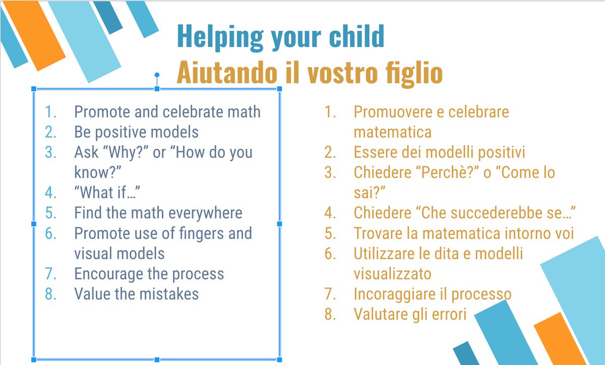 MrBDEvans's tweet photo. I'm giving a workshop to parents about supporting their child with math at home. The workshop will be interactive but I will also provide some take home tips. Here's what I have so far. What would you add? #mathchat #pypchat #edchat #mathcpd #pyp #mindset https://t.co/SQdcHcXf90