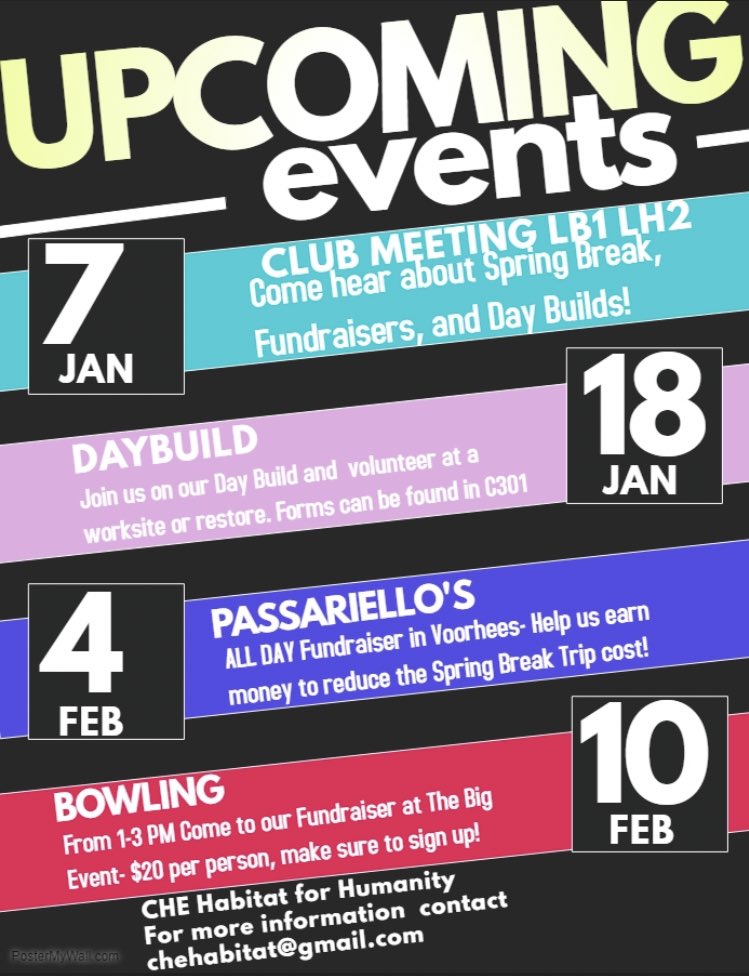 easthabitat's tweet photo. Make sure to come to our meeting tomorrow during LB1 in LH2 to hear more about our upcoming events! https://t.co/y83UkGziTL