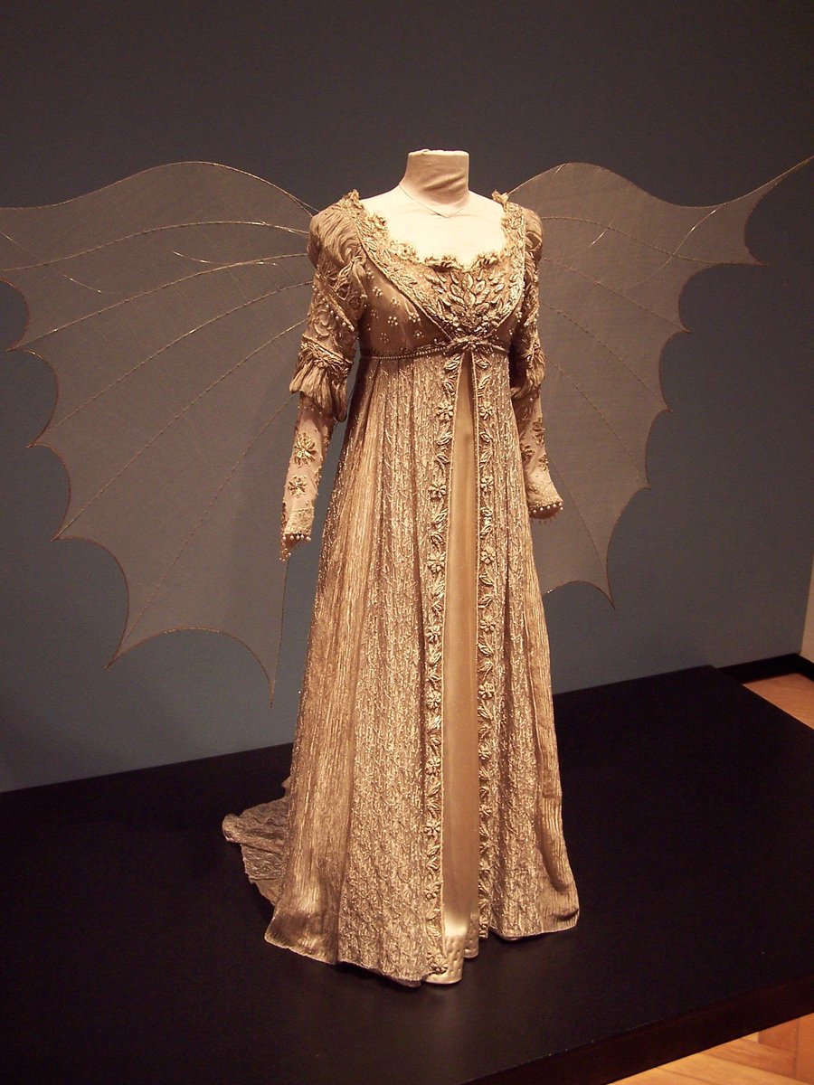 Today's outfit may look like a sparkly regency dress but it is actually the Breathe dress worn by Drew Barrymore in the movie Ever After from 1998. It was in the exhibit Today's outfit may look like a sparkly regency dress but it is actually the Breathe dress worn by Drew Barrymore in the movie Ever After from 1998. It was in the exhibit