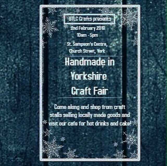 First fair of 2019 the Handmade in Yorkshire craft fair in York. 
This is also on the ice sculpture trail.
So if you're in the area or just looking for something to do pop along and say hello.
.
.
.
.
#york #yorksireart #leedsartist #craftfair