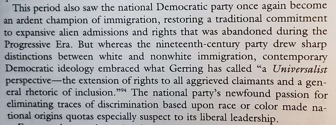 20/Basically, the experience of winning WW2 started the Democratic Party on the path toward becoming anti-racists. And immigration reform was part of that.