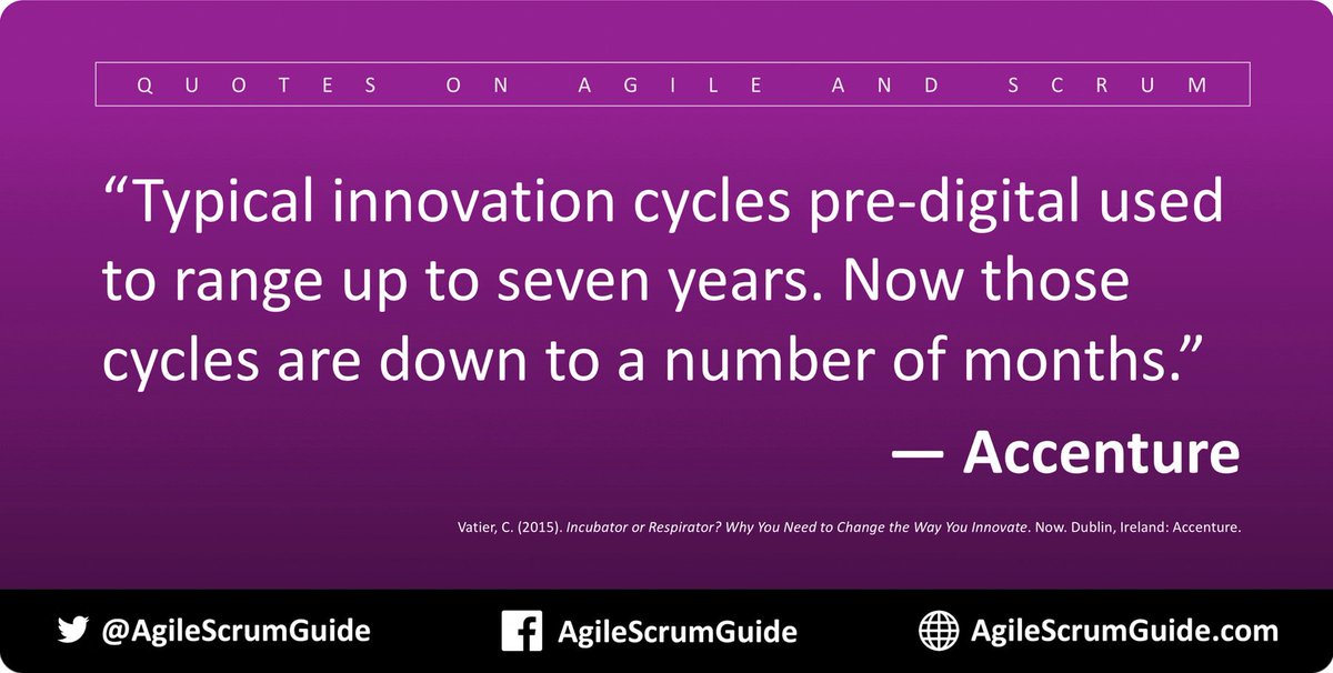AgileScrumGuide's tweet photo. “Typical innovation cycles pre-digital used to range up to seven years. Now those cycles are down to a number of months.”
— Accenture
#IT #tech #technology #software #innovate #innovation #innovationcycles #digital #transformation #techspeed #innovationspeed #incubator #quote https://t.co/7waYHudURS