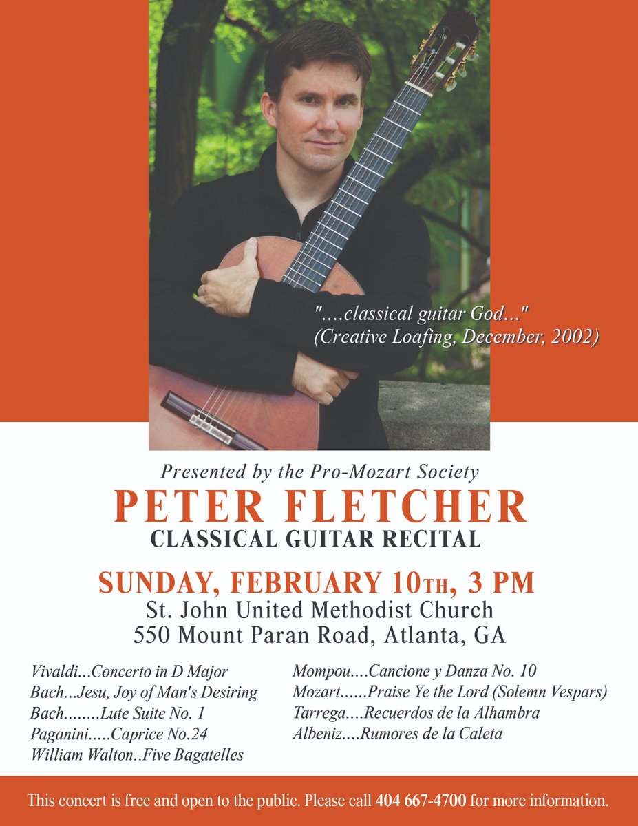 PeterFletcherNY's tweet photo. Excited about my concert in ATL on Feb 10th! https://t.co/u6oqGcETqt