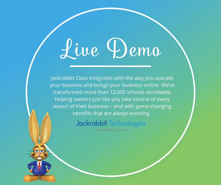 JackrabbitTech's tweet image. Start 2019 off right and join the ranks of over 12,000 gymnastics, dance, swim, music, and childcare programs with a live Jackrabbit demonstration. Product coaches are standing by - schedule today! hubs.ly/H0g0x140