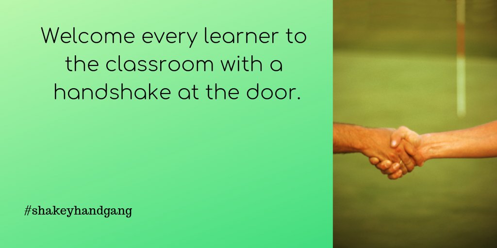 pauldixtweets's tweet image. The start of a new week, so why not start the week with a smile and a handshake at the door for each child?
#ShakeyHandGang
#AdultsChange