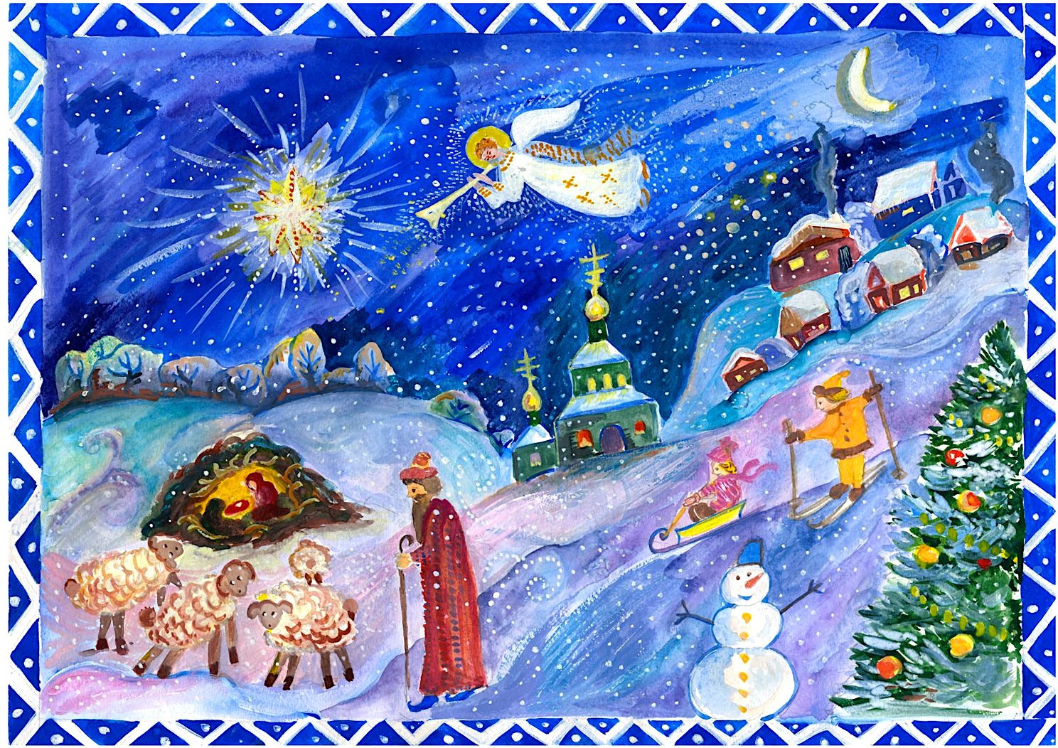 Мышка для, рождество рисунок
