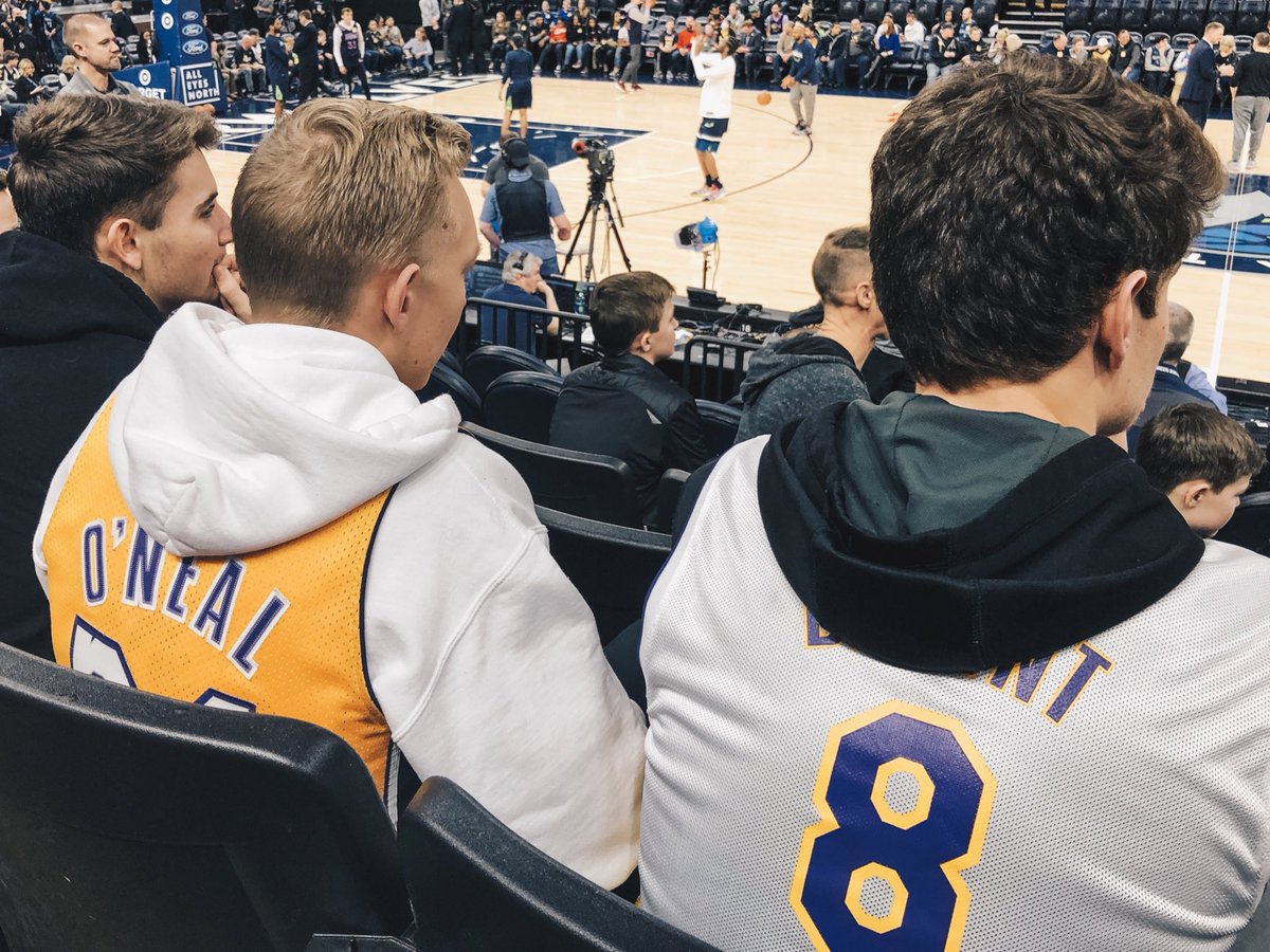 Timberwolves's tweet image. hats off to all the Laker fans who came to support their team this afternoon.

... we’ll see you all in March when the Warriors come to town.