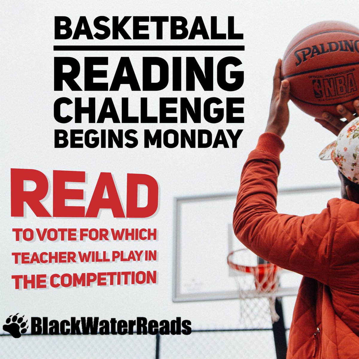 BlackWaterReads's tweet photo. Every 20 mins you read is one vote for which teacher will compete in the basketball challenge! #blackwaterreads #readtovote #youdecide #pickyourfavoriteteacher #hcslibrarymedia #reading #basketball https://t.co/bGIT8ApZJi