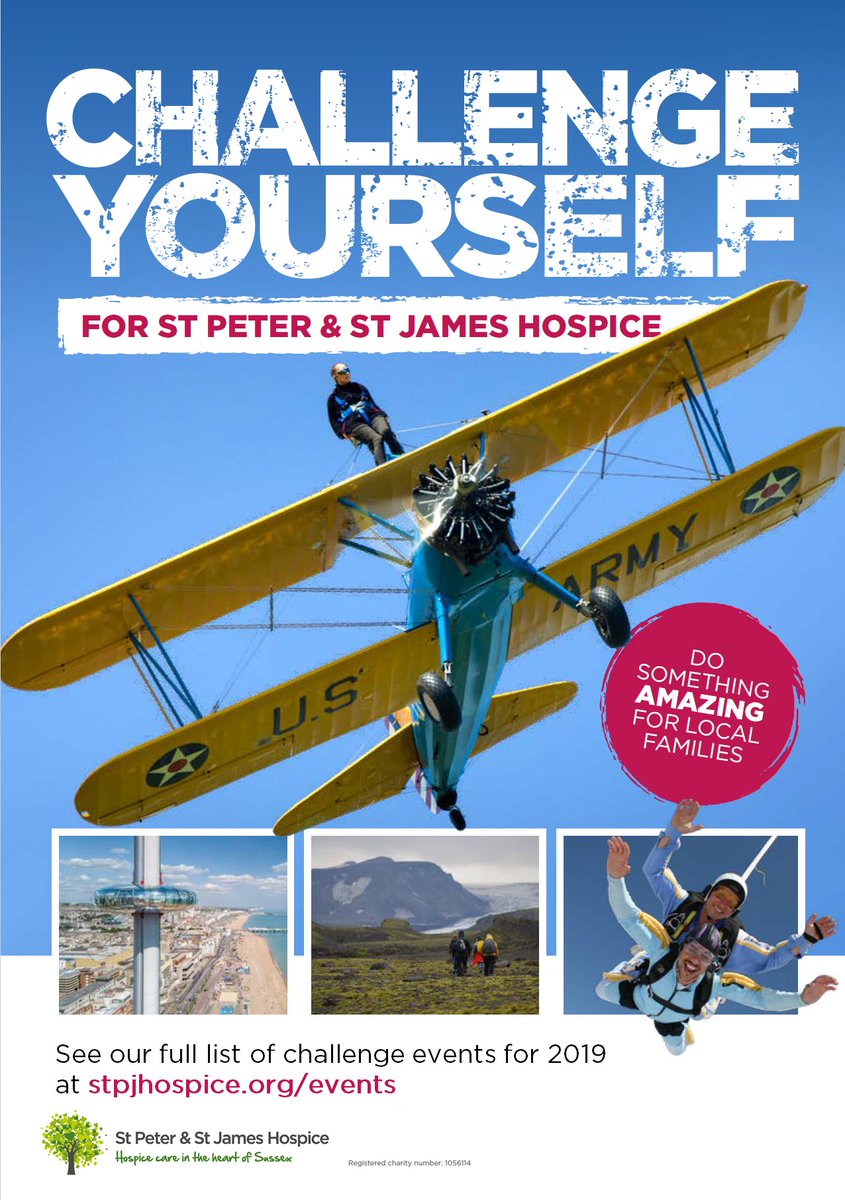 StPeterStJames's tweet photo. We hope you enjoyed our 12 Challenge Days of Christmas. If you’d like more information about any of the events mentioned or to sign up for one of our 2019 challenges, just email challenge@stpjhospice.org or call 01444 470726 today! #challengeyourself #newyearresolution https://t.co/QVMP8F6yYL