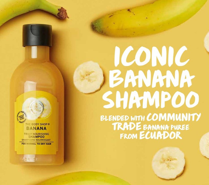 The Shop SA Twitter: "Real banana puree from Ecuador and Community Trade honey from Ethiopia come together to our nourishing Banana shampoo. Perfect for daily use, it cleanses gently