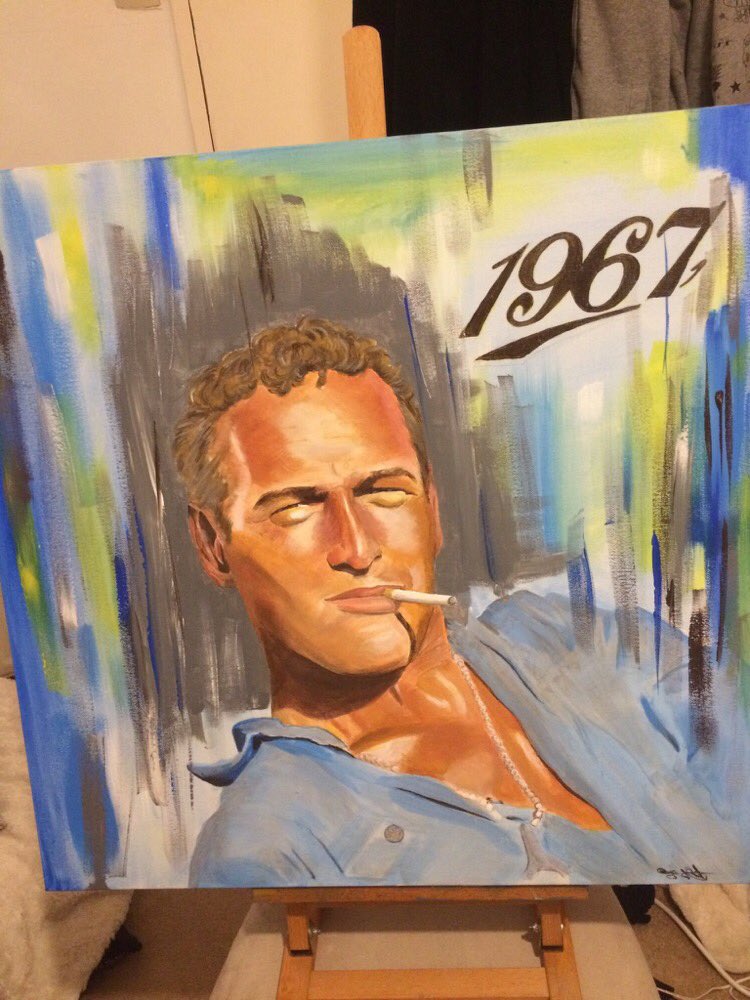 The iconic Paul Newman #coolhandluke #acrylicpainting #HandMadeHour #Art #artistsontwitter #film #artexhibition #artcollector #ArtistOnTwitter #artistsnartlovers