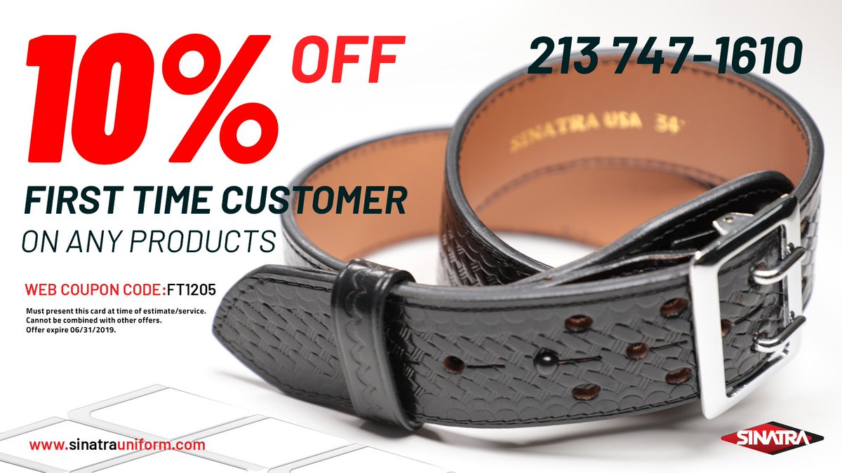 SinatraUniform's tweet photo. 10% Off Discounts continue until June 2019! https://t.co/foybhcxRjt