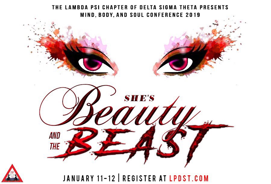 lambdapsidivas's tweet photo. Registration closes TODAY for our 5th Annual Mind, Body, And Soul Conference: She’s Beauty AND the Beast. 💋✨ Join us to explore the strength of your beauty inside and out on January 11th-12th! Visit https://t.co/G9DxlW6VhX to register. #LPDST #MBS2019 #ShesBeautyAndTheBeast https://t.co/ipe0cyZvyY