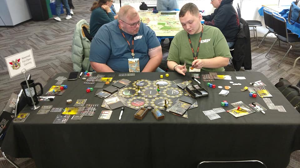 2simpletons's tweet image. We also had a lot of walk-ups in the open gaming area at @GameholeCon 2018.  Some of 2017's bounty hunters returned to see what was new.  And @TheCarpeDM, @TheAngryGM, and @thetinyGM got into an epic battle!  #galacticinfamy