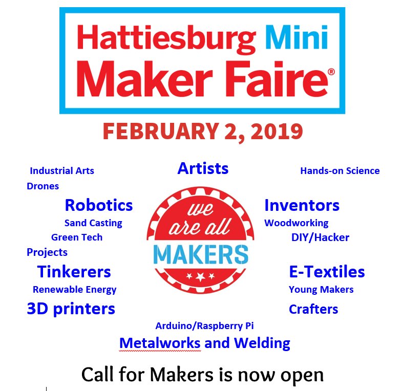 Maker Faire Hattiesburg tweet media