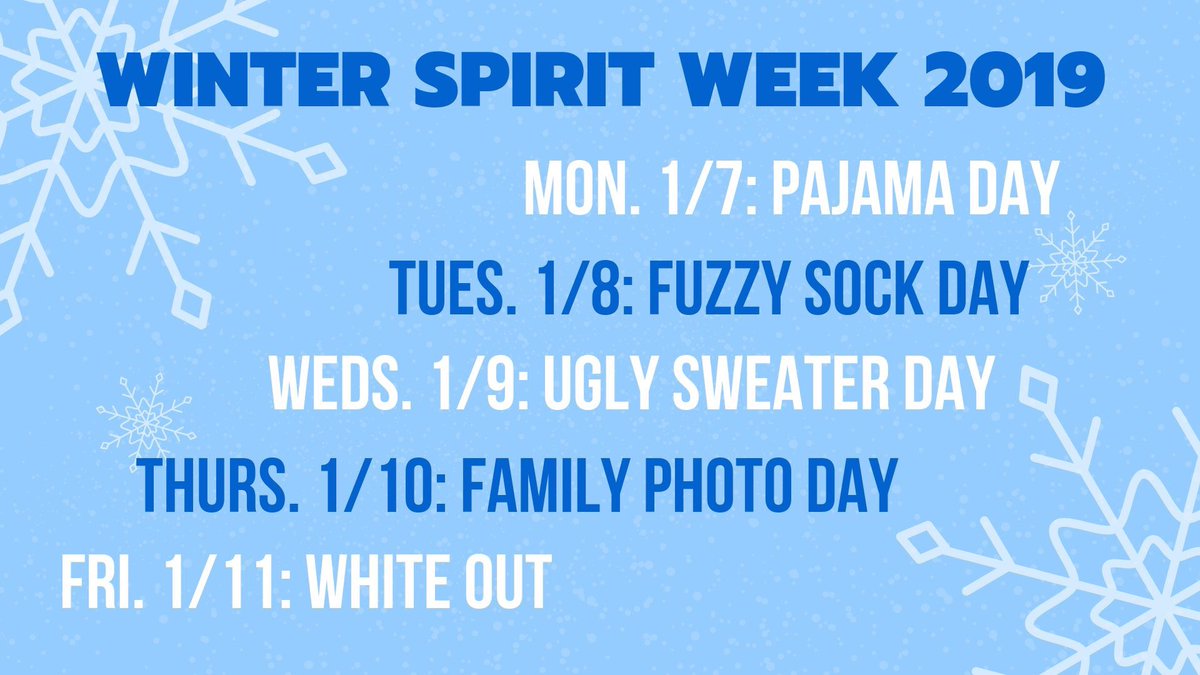 hey hawks!! hope you all had a good break! don’t forget to show your spirit this week!