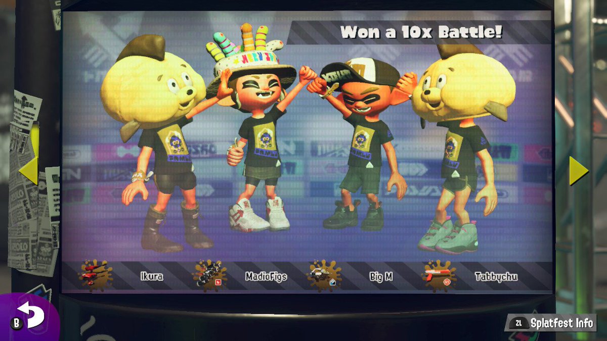 Carbink's tweet image. R I S E . #TeamFam #Splatoon2 #NintendoSwitch