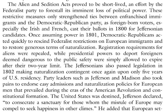 5/In fact, importing votes basically worked. Irish (and to a lesser extent German) immigrants reliably voted Dem, leading to Democratic electoral victories!Democrats then kept immigration laws liberal, leading to more immigration, and the cycle repeated.