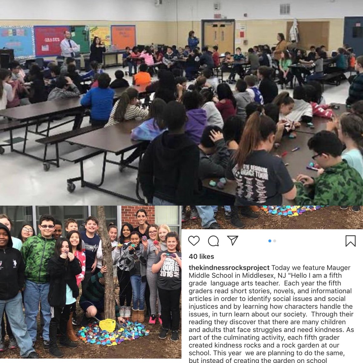 So awesome!!!!! The Kindness Rock Project featured Mauger School today on Instagram! VEM_Principal⁩ ⁦<a href="/DrKennethKunz/">Dr. Kenneth Kunz (he/him)</a>⁩ ⁦<a href="/KateDiskin/">Dr. Kathryn Diskin</a>⁩ ⁦@MrsReadVEM⁩
