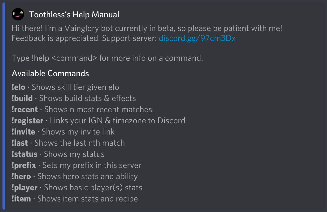 Syatin Game しゃち このdiscord Bot Toothless について 紹介ページ T Co Mv1rkqzsrh アプデ情報 T Co Kooieptbgf 普通の会話用のチャンネルでは権限設定で Toothless を メッセージを読む をoffにして追い出し Bot Commands など