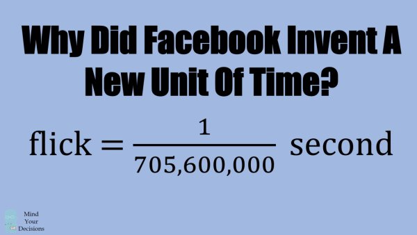 preshtalwalkar's tweet photo. Student: "When will we ever need the least common multiple (LCM)?" Well, in 2018 Facebook created a new unit of time called the "flick". The flick is found as the LCM of common video frame and audio sampling rates. More details in my video: https://t.co/CYvOobmi8V #mathematics https://t.co/aPipoh22tc